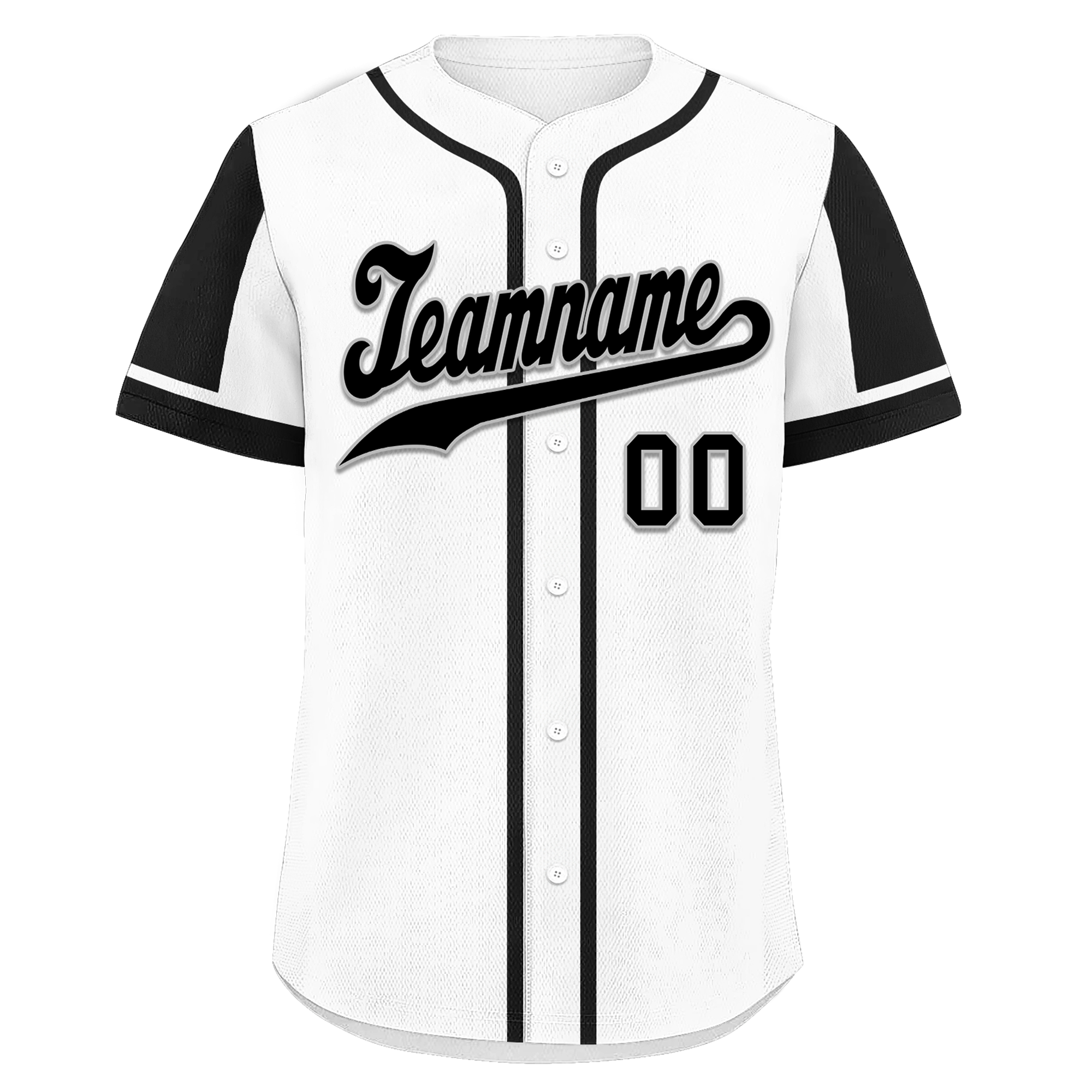 Custom White Black Raglan Sleeves Personalized Authentic Baseball Jersey BSBJ01-D017161