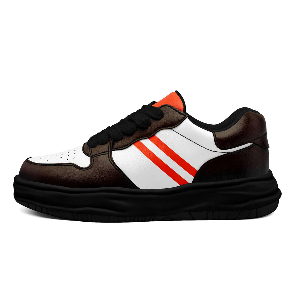 Custom Brown Orange Cleveland Shoes Personalized Sneaker FN032-D020389-8