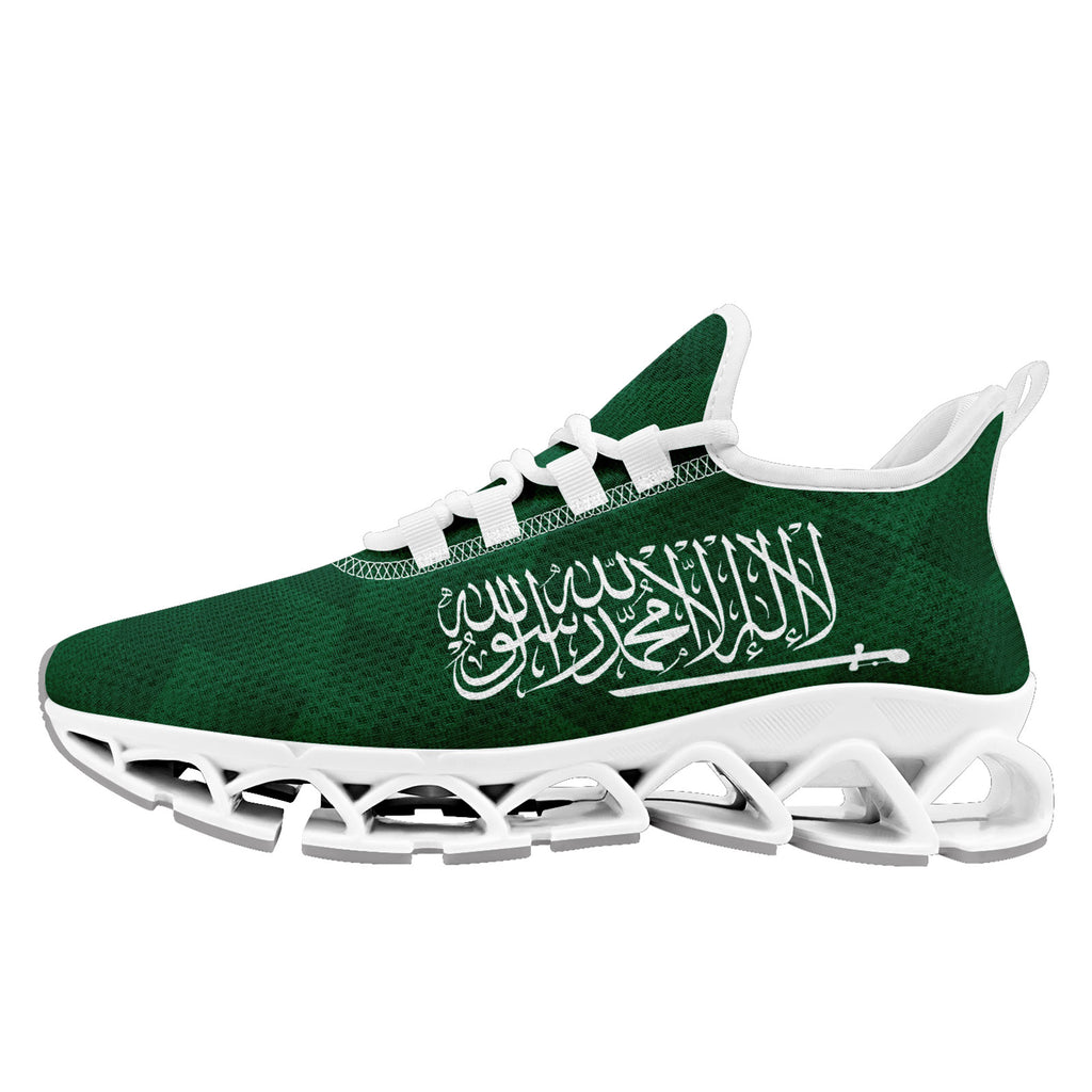 Custom Saudi Arabia 2026 World Cup Sneakers DIY Country Flag Running Shoes Lightweight Sport Shoes Gift for Football Fans Personalized Team Name and Logo FN003XD-F009100-1