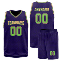 Custom Purple Green Gold City Edition Personalized Sports Uniform Authentic Basketball Jersey BBJ01-D06101-19