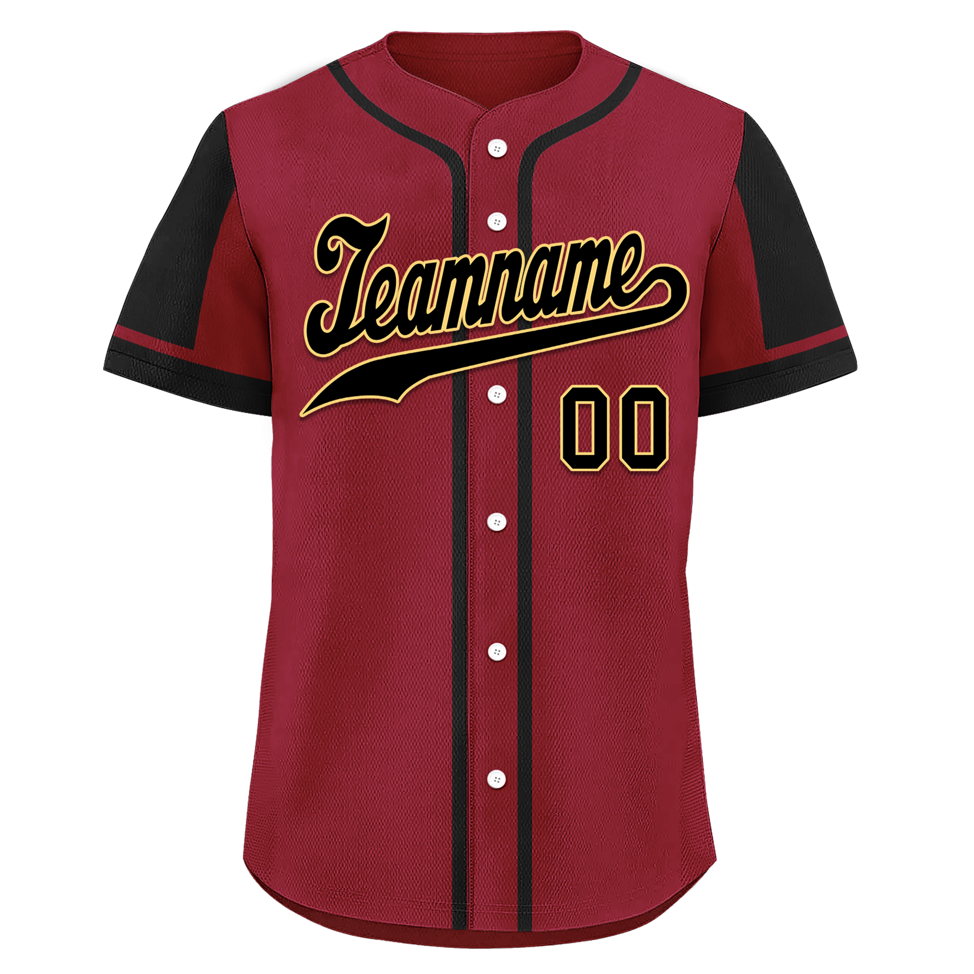 Custom Red Black Raglan Sleeves Personalized Authentic Baseball Jersey BSBJ01-D017162