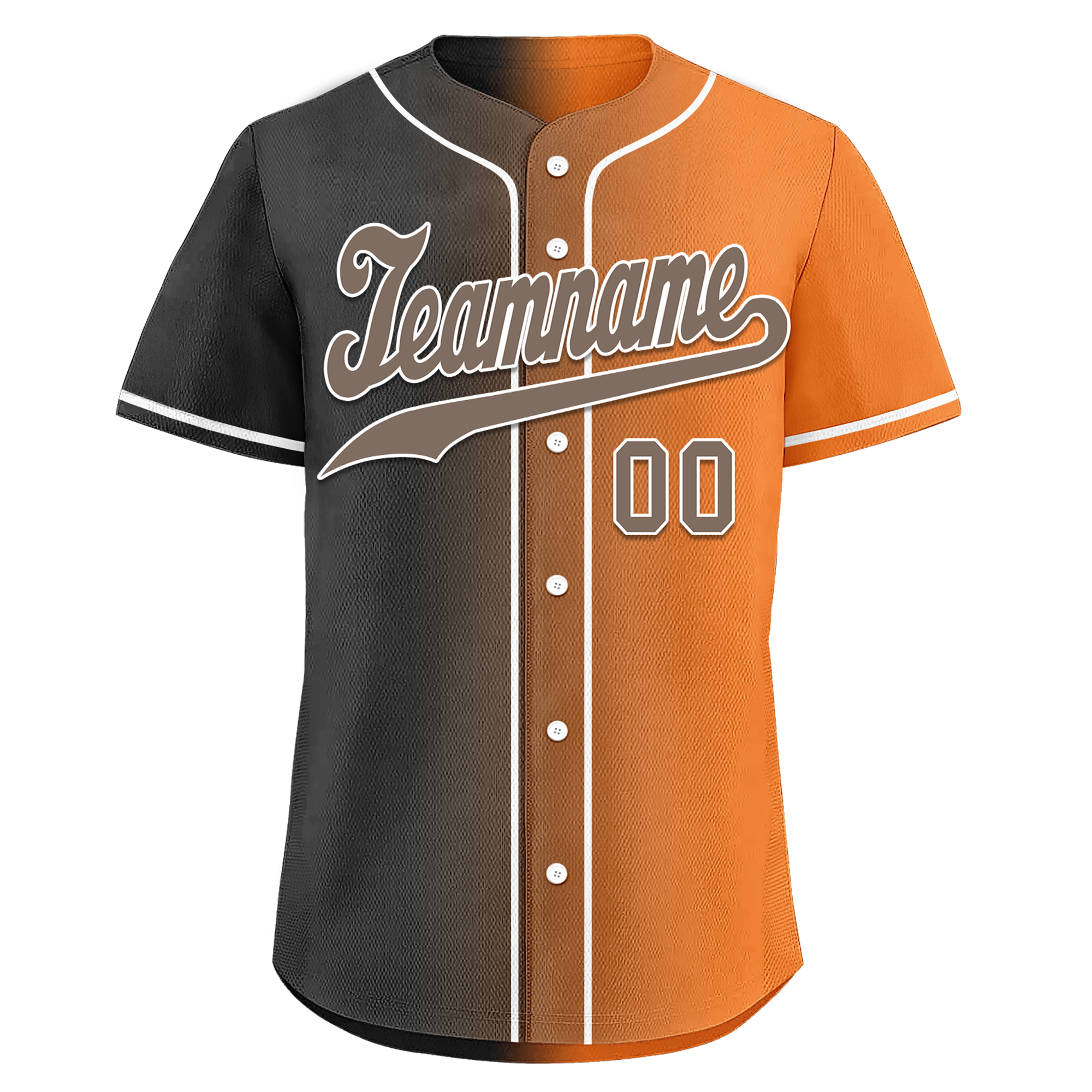 Custom Grey Orange Gradient Fashion Personalized Authentic Baseball Jersey BSBJ01-D0a7097