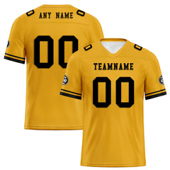 Custom Yellow Pittsburgh Personalized Authentic Football Jersey FBJ02-D020263-30