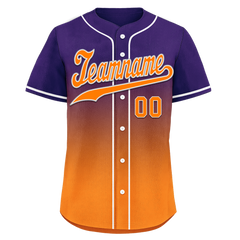 Custom Purple Orange Fade Fashion Personalized Authentic Baseball Jersey BSBJ01-D0a70de