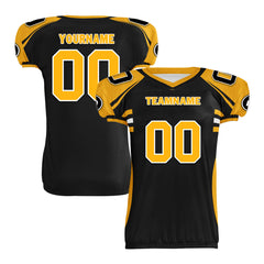 Custom Yellow Black Pennsylvania High-Performance American Football Jersey FBJ06-D023001-30