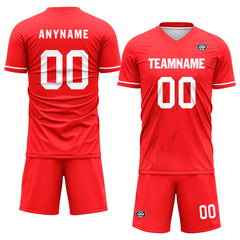 Custom Red Soccer Sets Jersey Personalized SCJ101-D28023