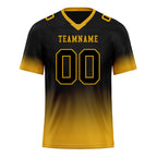 Custom Black Yellow Fade Fashion Personalized Authentic Football Jersey FBJ02-D06084