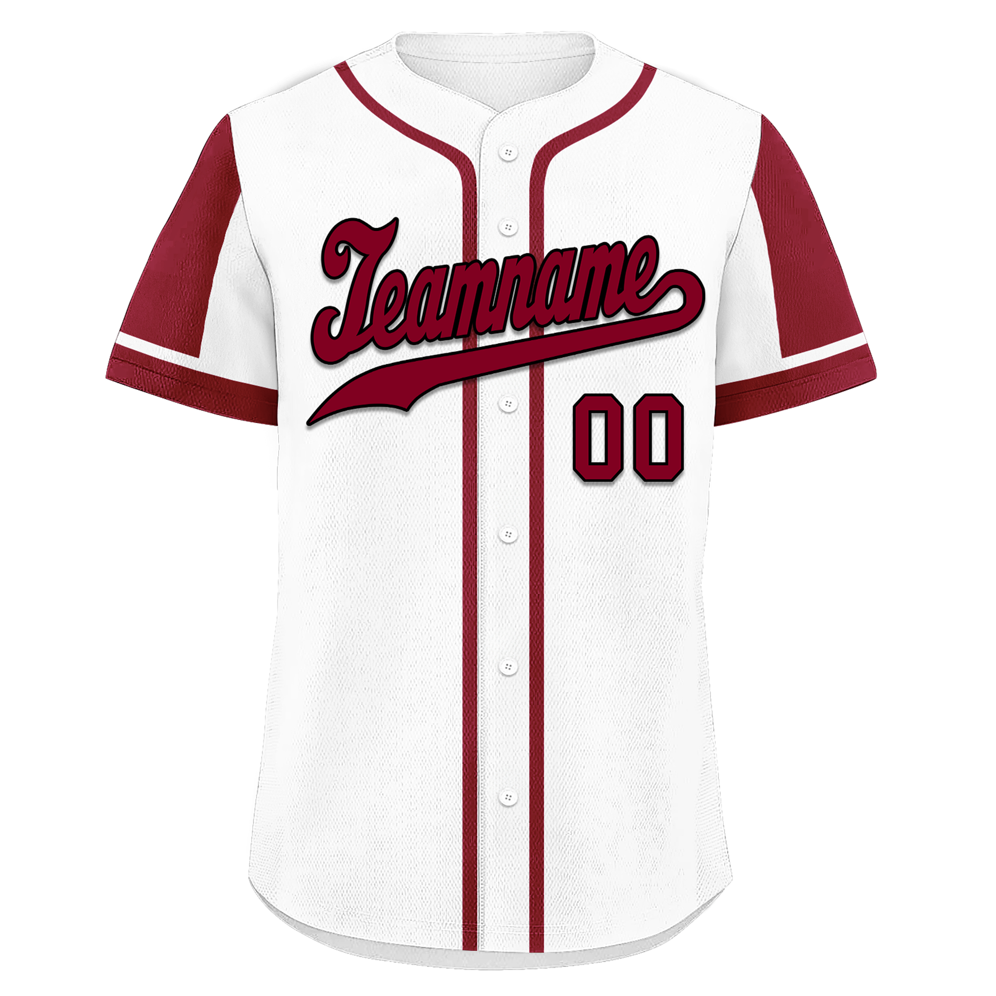 Custom White Red Raglan Sleeves Personalized Authentic Baseball Jersey BSBJ01-D017163