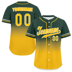 Custom Green Yellow Fade Fashion Personalized Authentic Baseball Jersey UN002-bd0b007b-ab