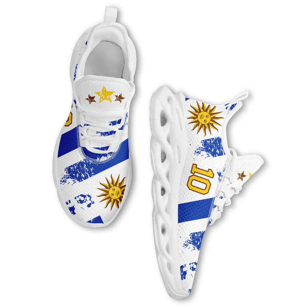 Custom Uruguay 2026 World Cup Sneakers DIY Country Flag Running Shoes Lightweight Sport Shoes Gift for Football Fans Personalized Team Name and Logo FN003-F009122-8