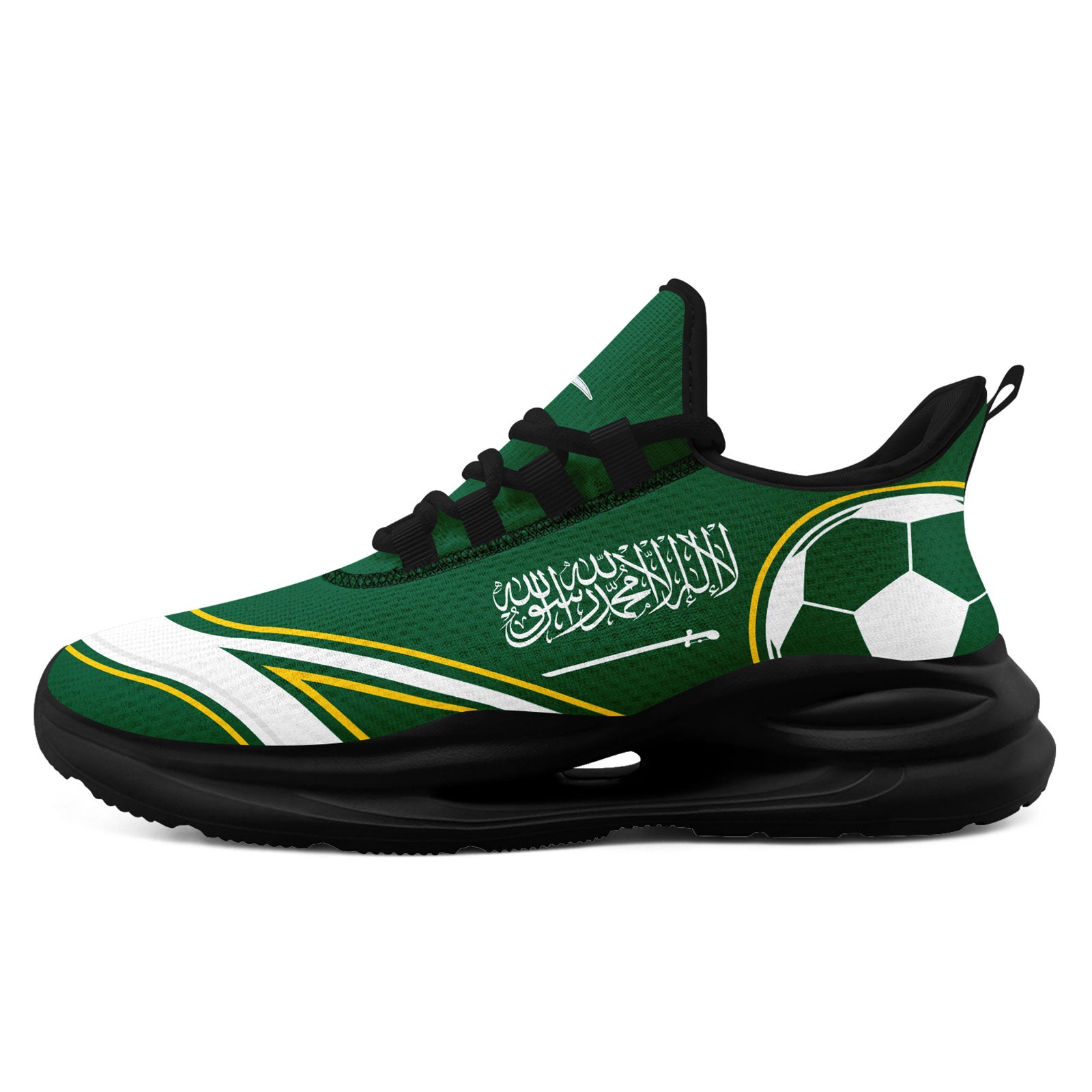 Custom Saudi Arabia 2026 World Cup Sneakers DIY Country Flag Running Shoes Lightweight Sport Shoes Gift for Football Fans Personalized Team Name and Logo FN079-F009093-4