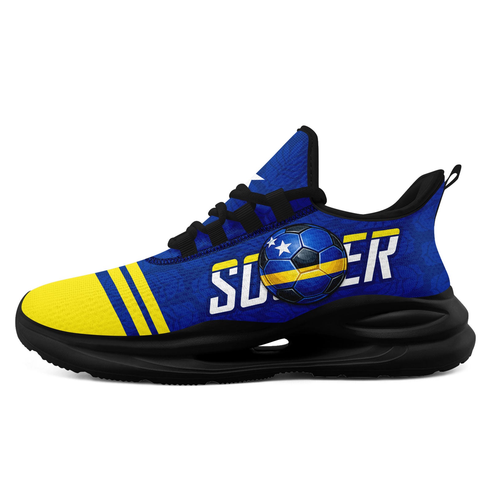 Custom Curaçao 2026 World Cup Sneakers DIY Country Flag Running Shoes Lightweight Sport Shoes Gift for Football Fans Personalized Team Name and Logo FN079-F009087-3