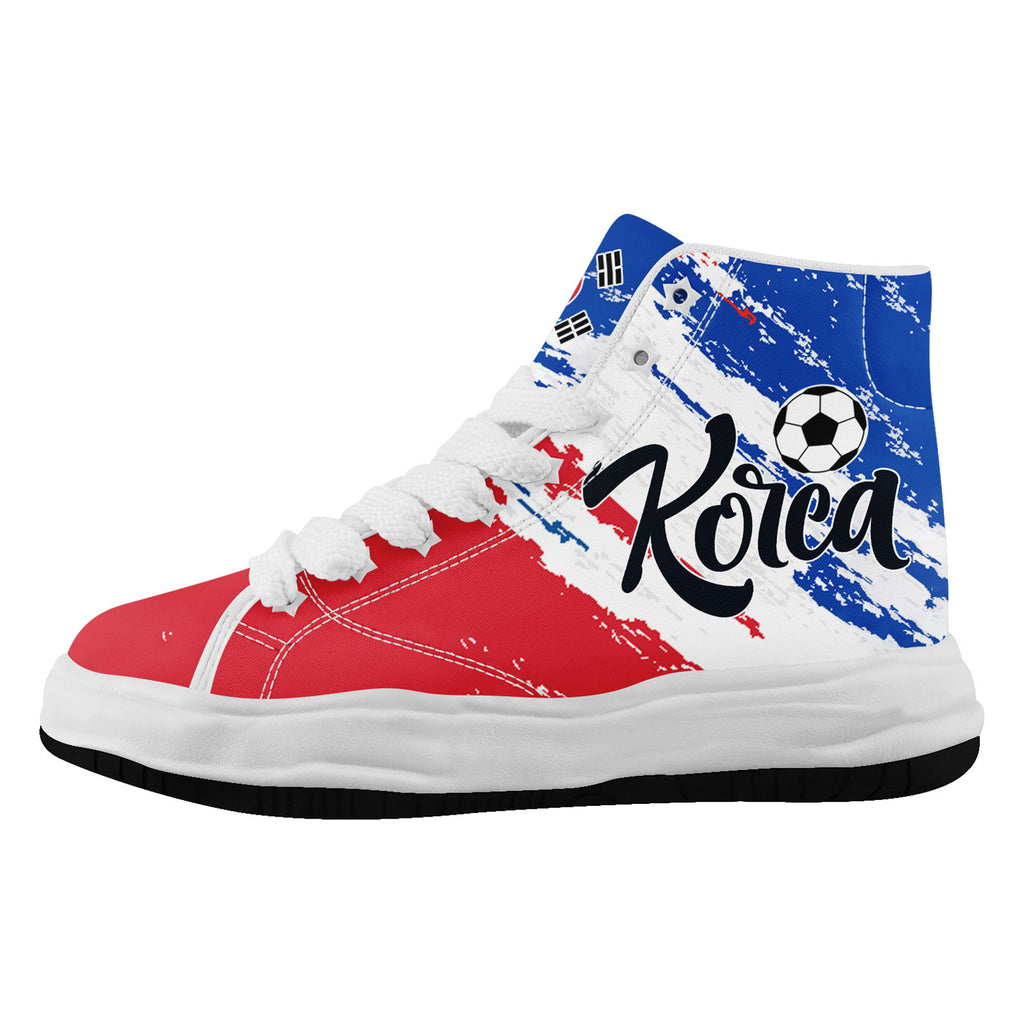 Custom South Korea 2026 World Cup Sneakers DIY Country Flag Running Shoes Lightweight Sport Shoes Gift for Football Fans Personalized Team Name and Logo FN039-F009106-2