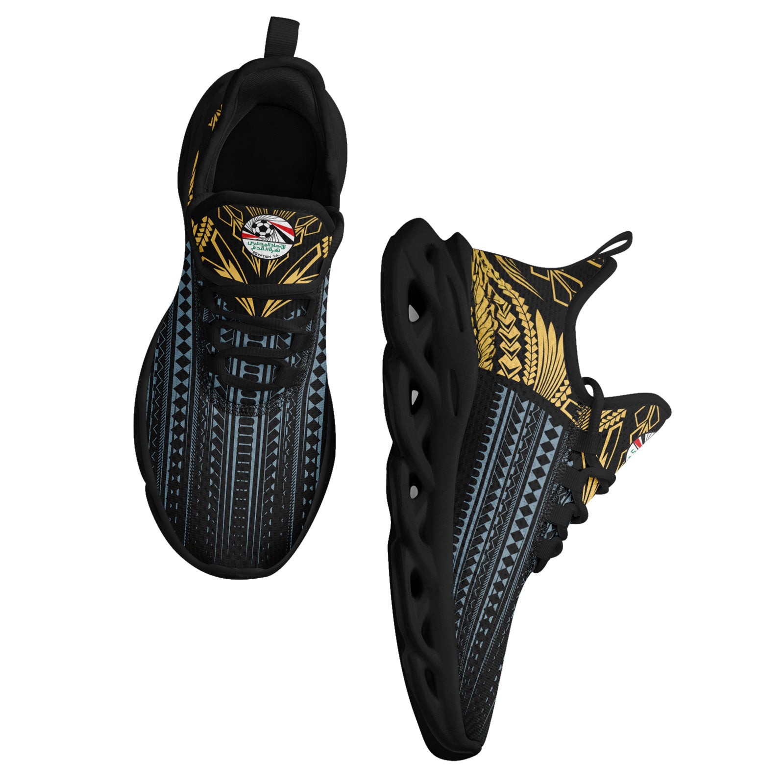 Custom Egypt 2026 World Cup Sneakers DIY Country Flag Running Shoes Lightweight Sport Shoes Gift for Football Fans Personalized Team Name and Logo FN003-F020041-3