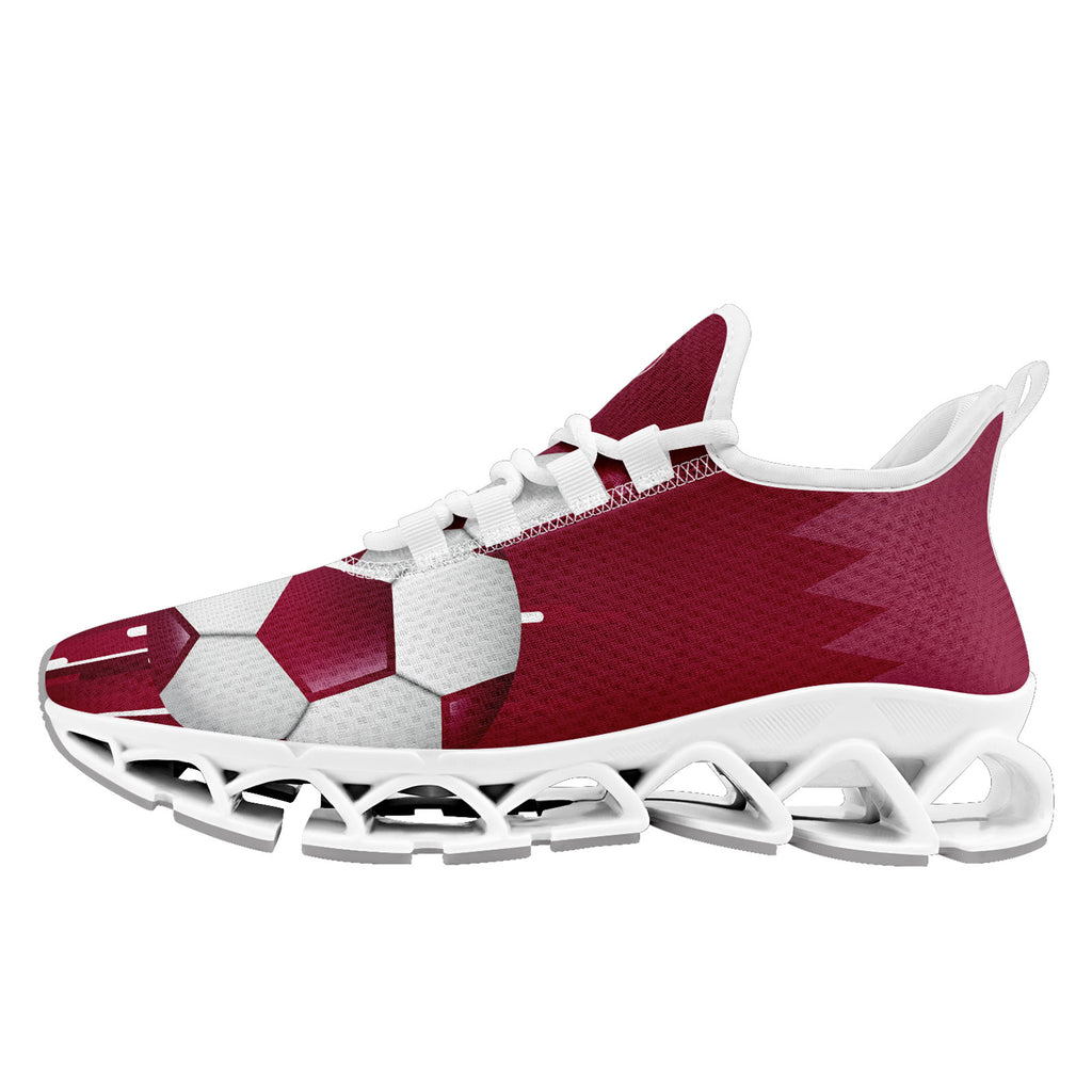Custom Qatar 2026 World Cup Sneakers DIY Country Flag Running Shoes Lightweight Sport Shoes Gift for Football Fans Personalized Team Name and Logo FN003XD-F020030-3