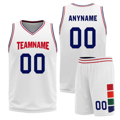 Custom White Red Black Philadelphia City Edition Personalized Reversible Basketball Set Sports Basketball Jersey BBJ01R-D0610-23