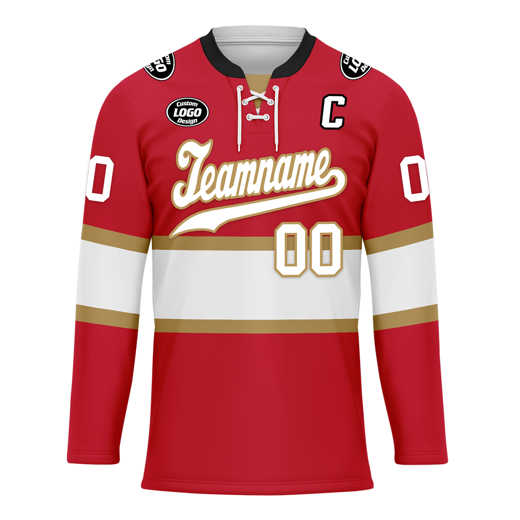 Custom Red White Personalized Hockey Jersey HCKJ01-D0a70ae