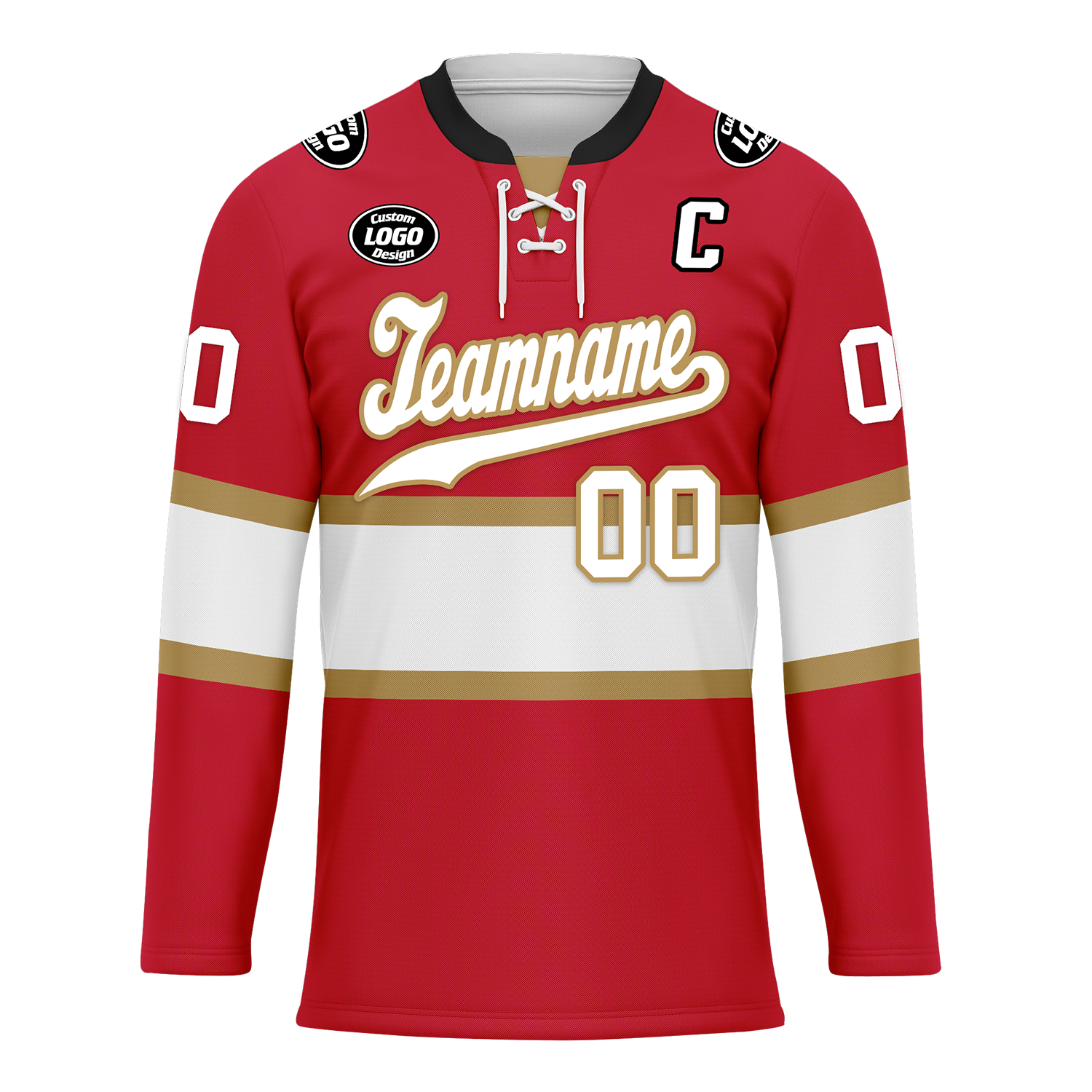 Custom Red White Personalized Hockey Jersey HCKJ01-D0a70ae