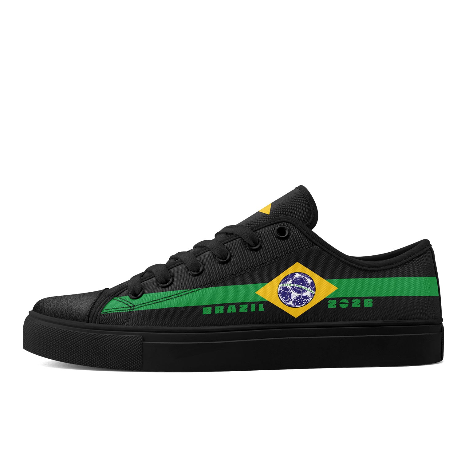 Custom 2026 World Cup Brazil Sneakers DIY Country Flag Running Shoes Lightweight Sport Shoes Gift for Football Fans Personalized Team Name and Logo FN027-F027054-3