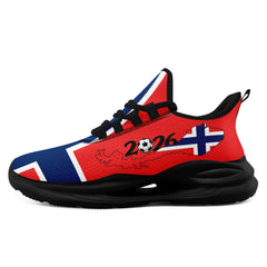 Custom 2026 World Cup Norway Sneakers DIY Country Flag Running Shoes Lightweight Sport Shoes Gift for Football Fans Personalized Team Name and Logo FN079-F027070-2