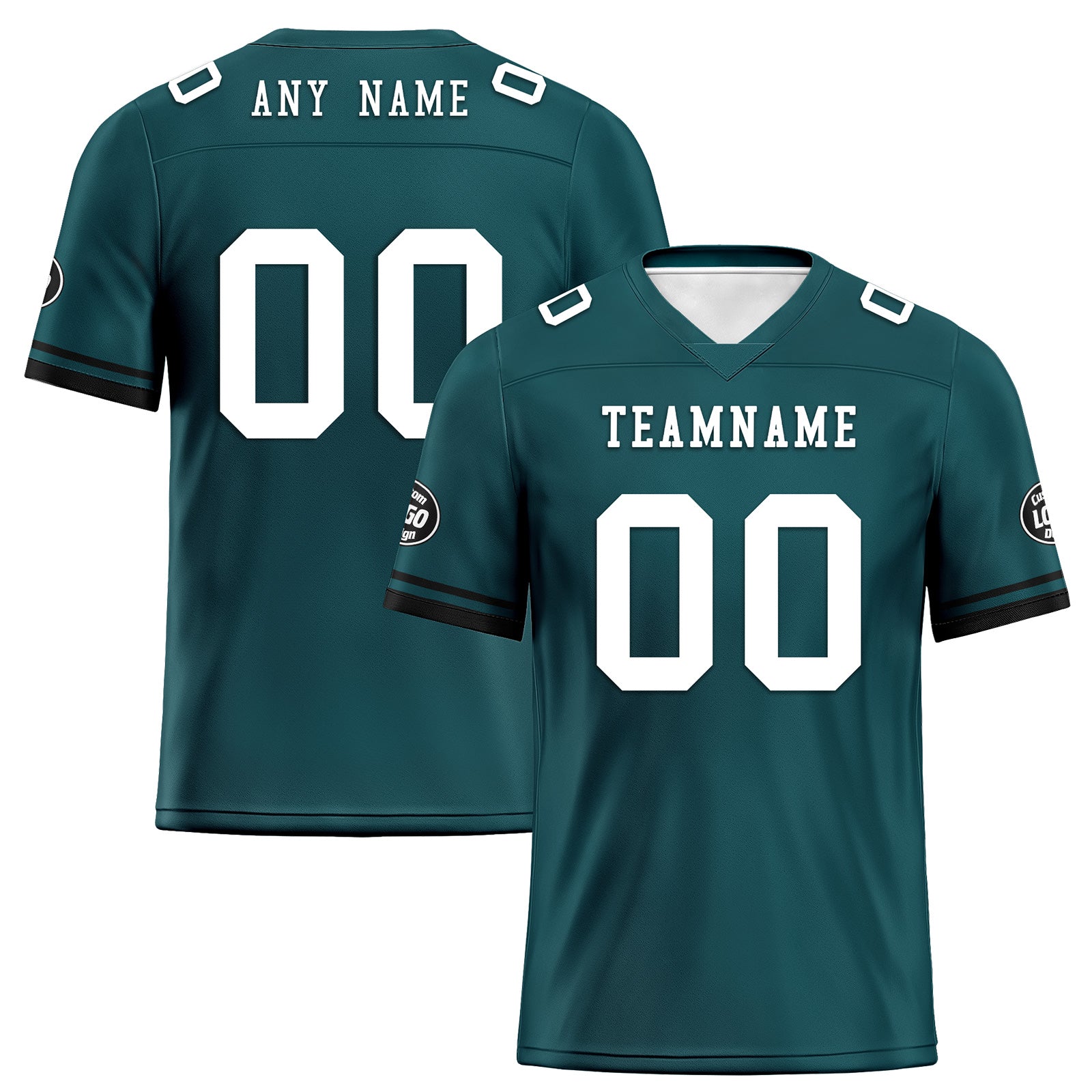 Custom Green Philadelphia Personalized Authentic Football Jersey FBJ02-D020263-23