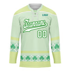 Custom Four-leaf clover Personalized Hockey Jersey HCKJ01-E0615-10