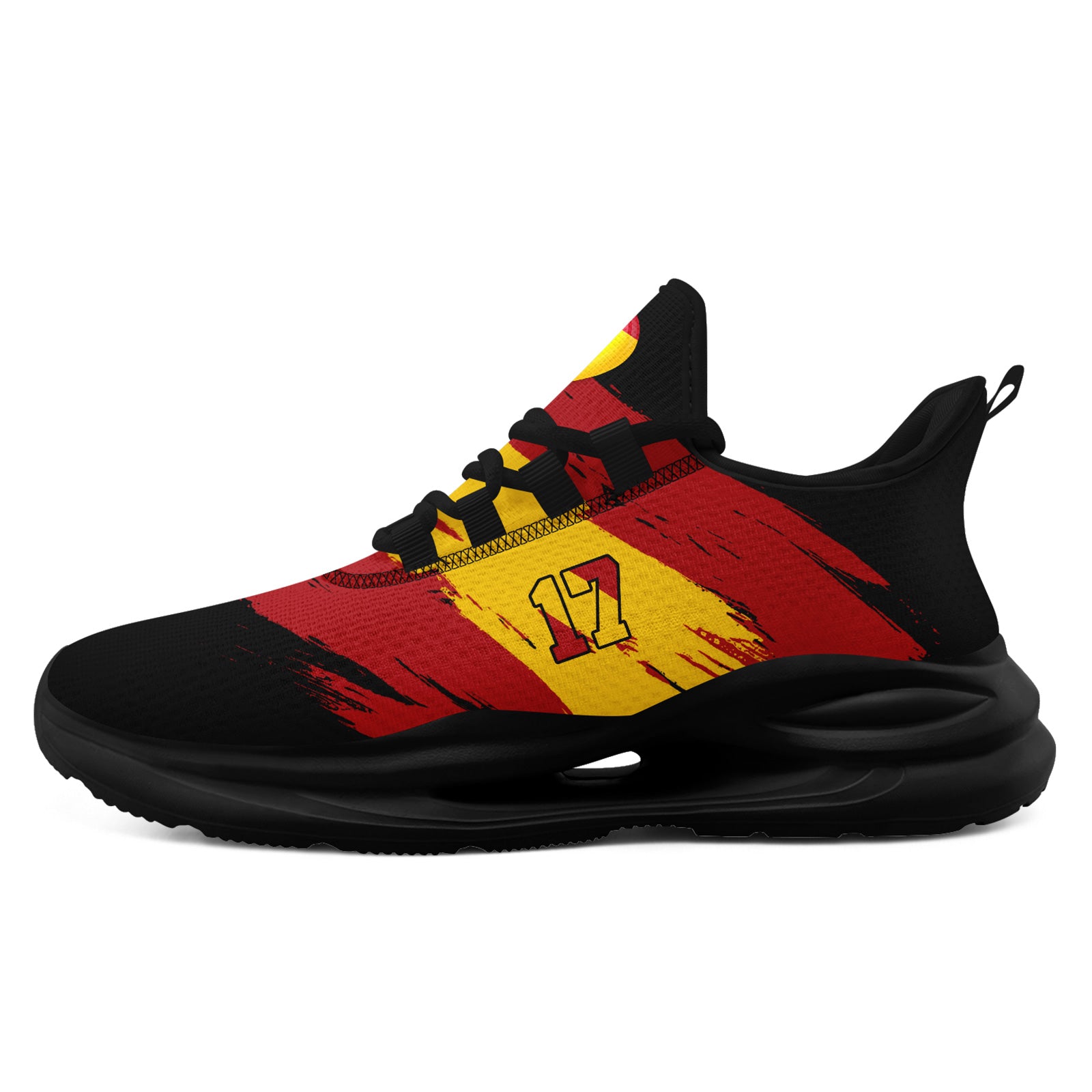 Custom 2026 World Cup Spain Sneakers DIY Country Flag Running Shoes Lightweight Sport Shoes Gift for Football Fans Personalized Team Name and Logo FN079-F023087-4
