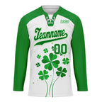 Custom Four-leaf clover Personalized Hockey Jersey HCKJ01-E0615-2