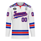 Custom White Blue Personalized Hockey Jersey HCKJ01-D0a7008