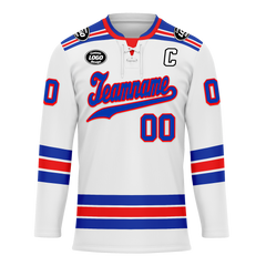 Custom White Blue Personalized Hockey Jersey HCKJ01-D0a7008