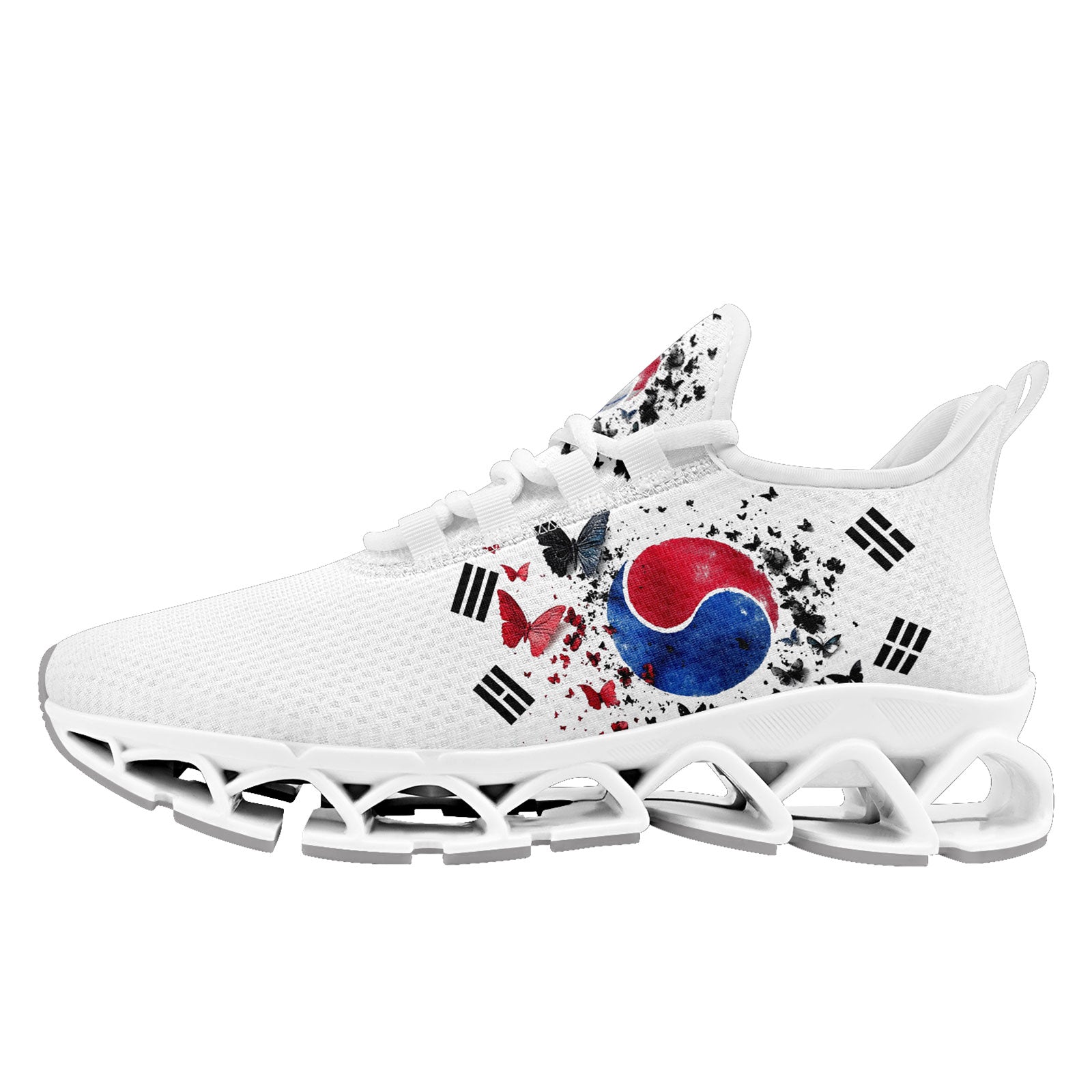 Custom South Korea 2026 World Cup Sneakers DIY Country Flag Running Shoes Lightweight Sport Shoes Gift for Football Fans Personalized Team Name and Logo FN003XD-F009063-4