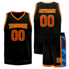 Custom Black Blue Orange City Edition Personalized Sports Uniform Authentic Basketball Jersey BBJ01-D06101-21