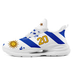 Custom Uruguay 2026 World Cup Sneakers DIY Country Flag Running Shoes Lightweight Sport Shoes Gift for Football Fans Personalized Team Name and Logo FN079-F009123-9