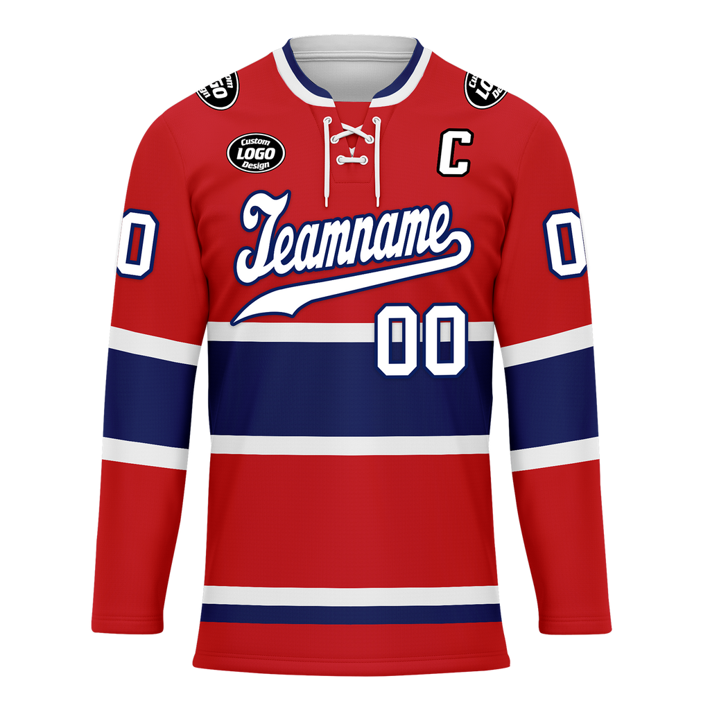 Custom Red Blue Personalized Hockey Jersey HCKJ01-D0a70a7