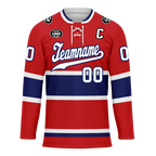 Custom Red Blue Personalized Hockey Jersey HCKJ01-D0a70a7