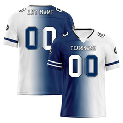 Custom Blue White Indiana Personalized Authentic Football Jersey FBJ02-D028017-23