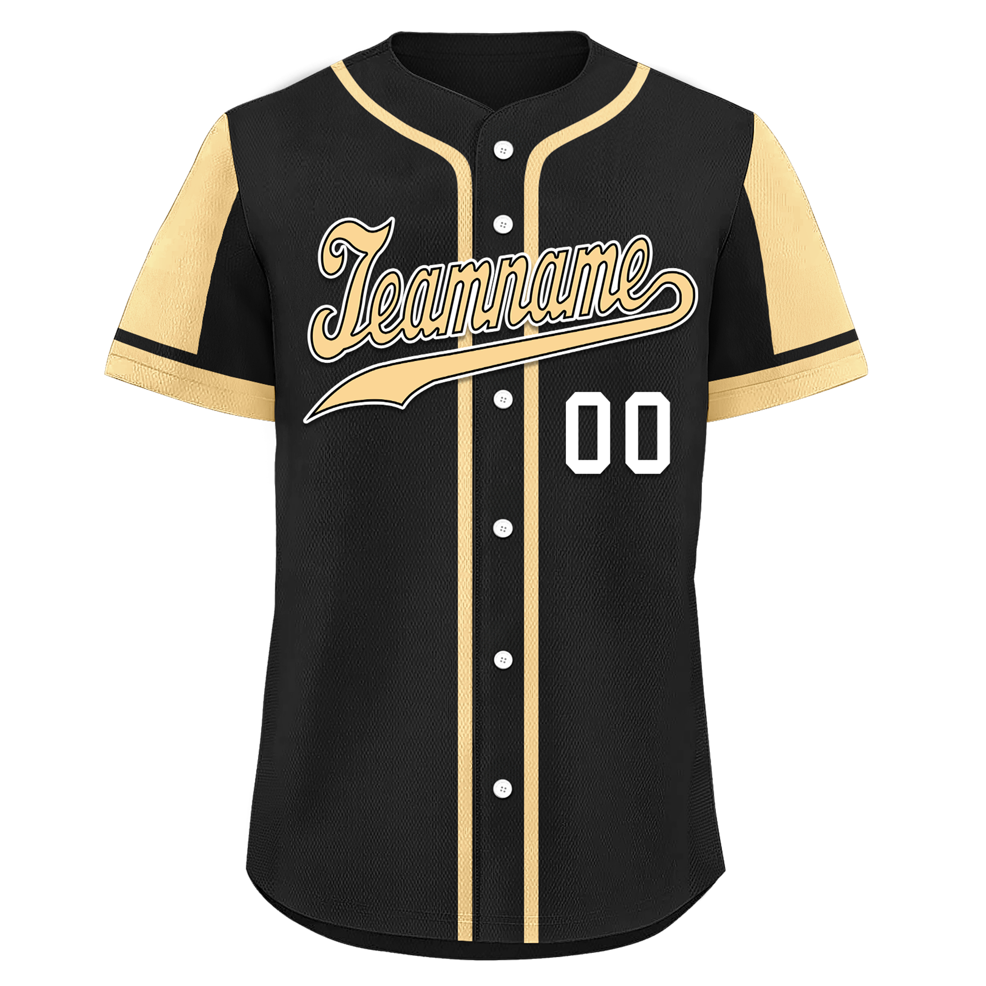 Custom Black Yellow Raglan Sleeves Personalized Authentic Baseball Jersey BSBJ01-D017196