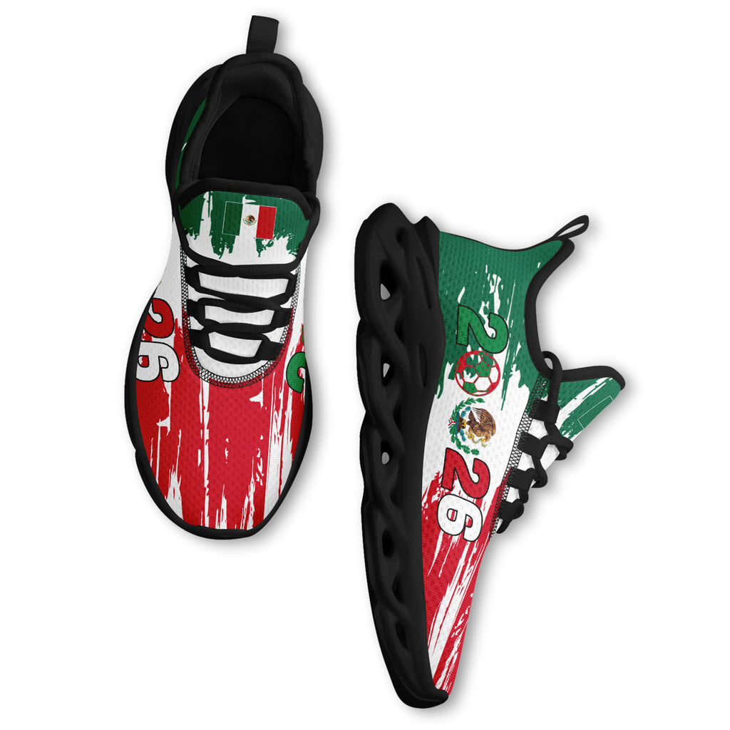 Custom 2026 World Cup Mexico Sneakers DIY Country Flag Running Shoes Lightweight Sport Shoes Gift for Football Fans Personalized Team Name and Logo FN003-F023045-1