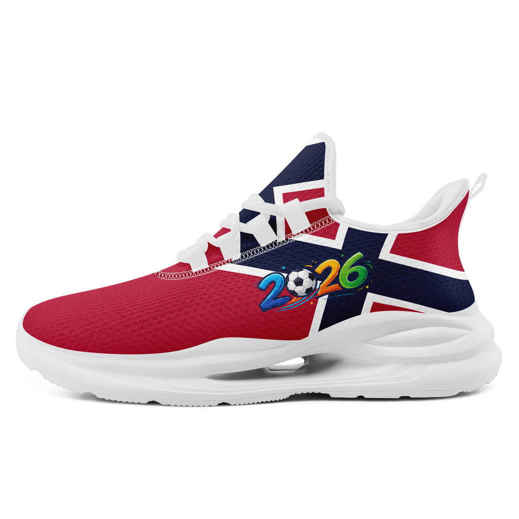 Custom 2026 World Cup Norway Sneakers DIY Country Flag Running Shoes Lightweight Sport Shoes Gift for Football Fans Personalized Team Name and Logo FN079-F027070-4