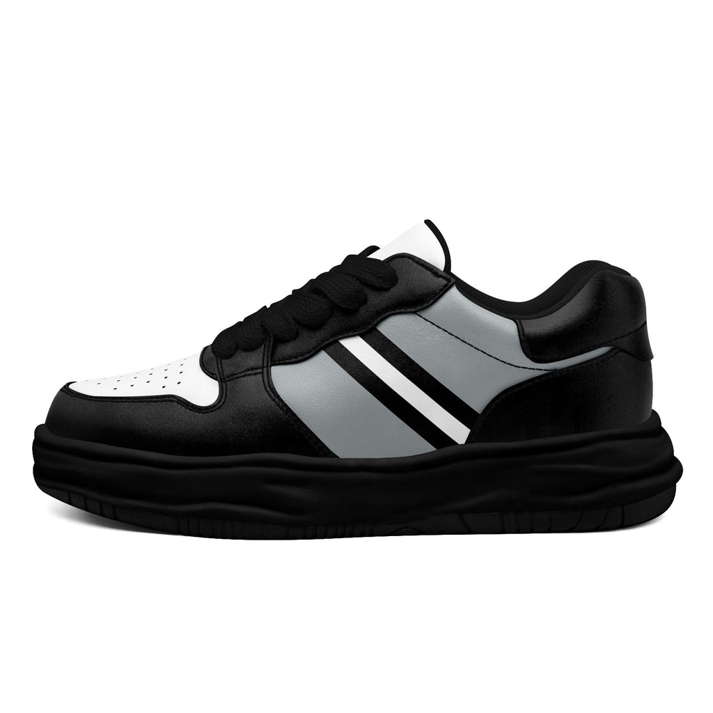 Custom Black Gray Las Vegas Shoes Personalized Sneaker FN032-D020389-20