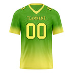 Custom Green Light Yellow Fade Fashion Personalized Authentic Football Jersey FBJ02-D06096