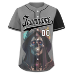 Custom Gray Black Skull Fashion Personalized Authentic Baseball Jersey BSBJ01-D017160