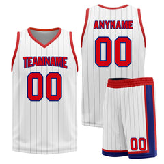 Custom White Red Black New York City Edition Personalized Reversible Basketball Set Sports Basketball Jersey BBJ01R-D0610-20