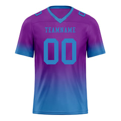 Custom Blue Purple Fade Fashion Personalized Authentic Football Jersey FBJ02-D06108