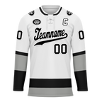Custom White Grey Personalized Hockey Jersey HCKJ01-D0a70e7