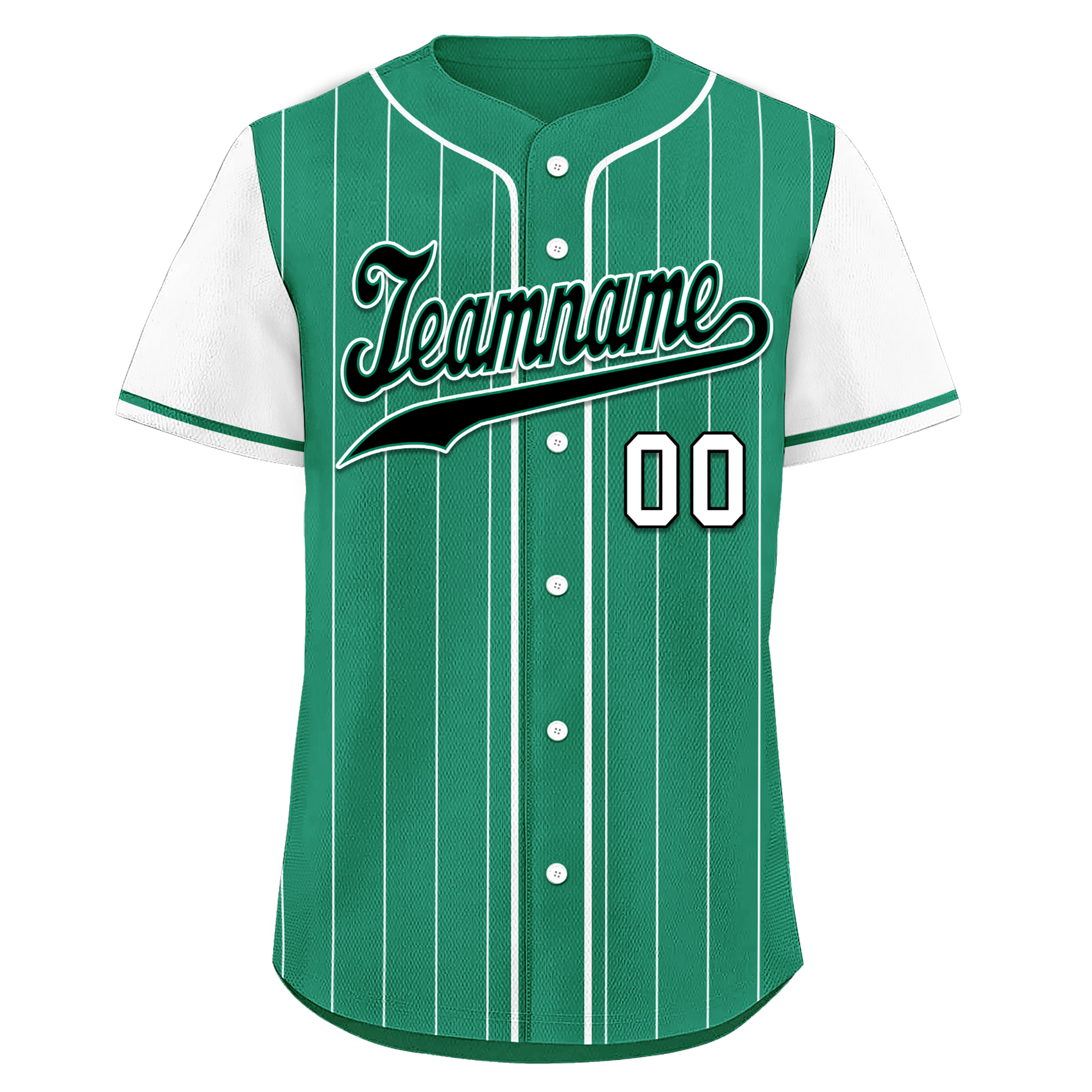 Custom Green White Stripe Fashion Personalized Authentic Baseball Jersey BSBJ01-D017246