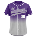Custom Purple Grey Fade Fashion Personalized Authentic Baseball Jersey BSBJ01-D0a70cd