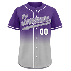 Custom Purple Grey Fade Fashion Personalized Authentic Baseball Jersey BSBJ01-D0a70cd