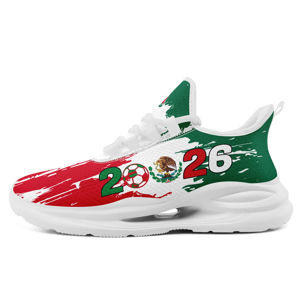 Custom 2026 World Cup Mexico Sneakers DIY Country Flag Running Shoes Lightweight Sport Shoes Gift for Football Fans Personalized Team Name and Logo FN079-F023046-1