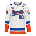 Custom White Orange Personalized Hockey Jersey HCKJ01-D0a700e